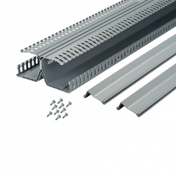 Panduct PanelMax Ducto para Cableado de Riel DIN, 3'' de Alto, Gris 