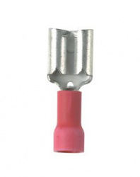 Panduit Terminal de Barril Aislante DV18250BCY, Rojo, Latón/Vinilo, 100 Piezas 