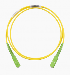 Panduit Cable Fibra Óptica Monomodo OS1/OS2 SC/APC Macho - SC/APC Macho, Núcleo 125µm, Cubierta 900µm, 1 Metro, Amarillo 