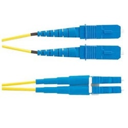 Panduit Cable Fibra Óptica Monomodo 2x SC Macho - 2x LC Macho, 2 Metros, Amarillo 