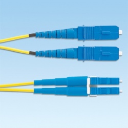 Panduit Cable Fibra Óptica OS2 de 2 Fibras SC Macho - LC Macho, 9/125, 2 Metros, Amarillo 