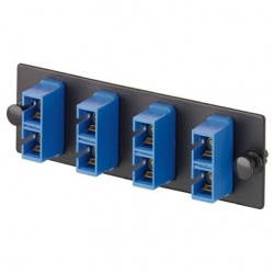 Panduit Panel de 3 Adaptadores de Fibra Óptica SC Monomodo Duplex, Azul 