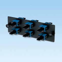 Panduit Panel Adaptador de Fibra Óptica FAP6WBUSC, 6 Conectores, SC, Monomodo  