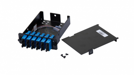 Panduit Panel Adaptador de Fibra Óptica FCS9N-12-03P, 12 Conectores, SC, Monomodo  