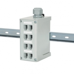Panduit Módulo de Parcheo FDME8RG, 8 Puertos, Gris 