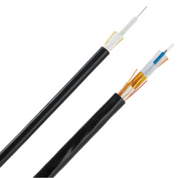 Panduit Cable de Fibra Óptica OM4 de 12 Hilos para Interiores/Exteriores, 50/125, Multimodo, Negro - Precio por Metro 