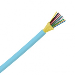 Panduit Cable de Distribución de 12 Fibras OM3, 50/125, 10 Gbit/s, Multimodo, Riser, 30cm, Azul Aqua 