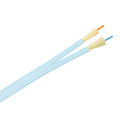 Panduit Cable Fibra Óptica Interior OM3 de 2 Fibras, 50/125, Azul - Precio por Pie 