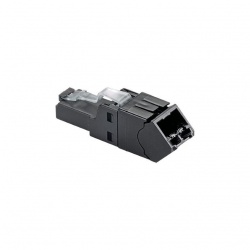 Panduit Jack de Red Cat6a, RJ-45, Negro 