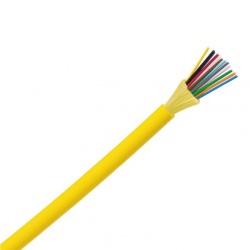 Panduit Cable de Distribución de 12 Fibras OS2, 9/125, Monomodo, Clasificado Riser, Amarillo - Precio por Pie 