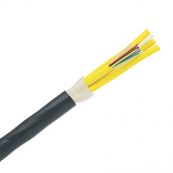 Panduit Cable de Fibra Óptica para Interiores/Exteriores de 12 Hilos OS2, Negro - Precio por Píe 