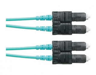 Panduit Cable Fibra Óptica Multimodo OM3 de 2 Fibras SC Macho - SC Macho, 8 Metros, Aqua 