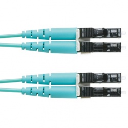 Panduit Cable Fibra Óptica OM3 de 2 Fibras LC Duplex - LC Duplex, OFNR, 50/125, 10Gig, 3 Metros, Turquesa 