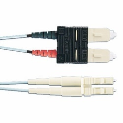 Panduit Cable Fibra Óptica Multimodo OM4 LC Macho - SC Macho, 1 Metro, Azul 