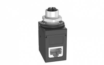 Panduit Adaptador M12 Hembra - RJ-45 Hembra, Negro 