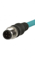 Panduit Cable Patch Cat5e S-FTP M12 Macho - M12 Macho, 1 Metro, Azul 