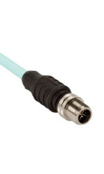 Panduit Cable Patch Cat6A SF-UTP Blindado M12 Macho - M12 Macho, 1 Metro, Azul 