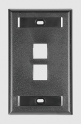 Panduit Placa de Pared 2 Puertos NetKey, Negro 