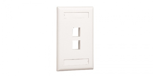 Panduit Placa de Pared 2 Puertos NetKey, Marfil 