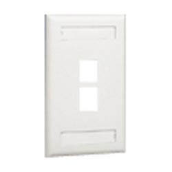 Panduit Placa con 2 Puertos, Blanco 