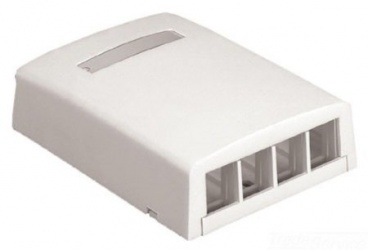 Panduit Caja de Montaje en Superficie NK4BXWH-AY, 4 Puertos, Blanco 