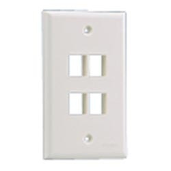 Panduit Placa para Pared 4 Puertos RJ-45, Blanco 