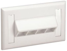 Panduit Placa Horizontal 4 Puertos, Blanco 