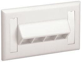 Panduit Placa para Pared Horizontal con 4 Puertos RJ-45, Blanco 