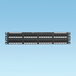 Panduit Panel de Parcheo Cat5e, 48 Puertos RJ-45, 2U, Negro 