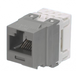 Panduit Jack de Red Cat6e de 8 Posiciones, RJ-45, Gris 