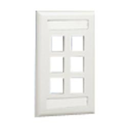 Panduit Placa para Pared 6 Puertos RJ-45, Blanco 