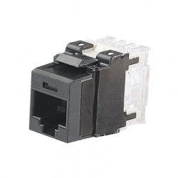 Panduit Jack de Red Cat6a de 8 Posiciones, RJ-45, Negro 