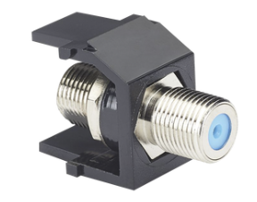 Panduit Módulo Acoplador Coaxial Tipo F, Negro 