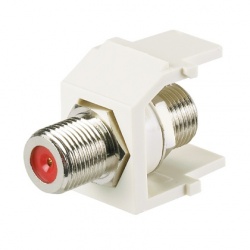 Panduit Módulo Acoplador Coaxial, Blanco 