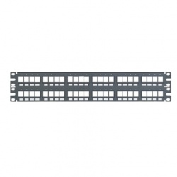Panduit Panel de Parcheo, 48 Puertos Vaciós, 2U, Negro 