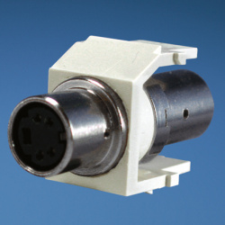 Panduit Conector Coaxial S-Video Hembra, Blanco 