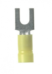 Panduit Terminal de Horquilla para Cable, 10 - 14AWG, Amarillo, 500 Piezas 