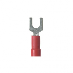 Panduit Terminal de Horquilla para Cable, 22 - 16AWG, Rojo, 100 Piezas 