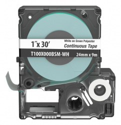 Panduit Casete de Etiqueta Continua, 24mm x 9.1 Metros, Blanco sobre Verde 
