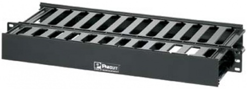 Panduit WMPSE Organizador de Cables Horizontal Doble, 1UR, Negro 