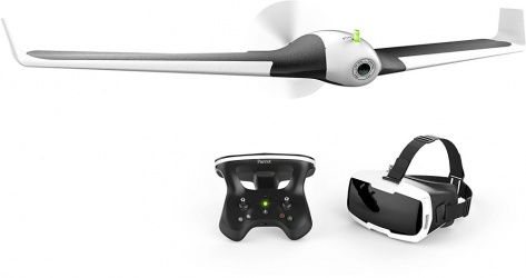 Drone Parrot Disco FPV con Cámara, 1 Rotor, hasta 2000 Metros, Negro/Blanco 