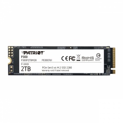 SSD Patriot P300 NVMe, 2TB, M.2, 1650 MB/s Escritura, 2100 MB/s Lectura, PCI Express 3.0  