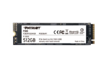 SSD Patriot P300, 512GB, PCI Express 3.0 x4, M.2 