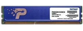 Memoria RAM Patriot DDR3, 1333MHz, 2GB, Non-ECC, CL9 