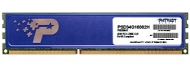 Memoria RAM Patriot PC3-12800 DDR3, 1600MHz, 4GB, Non-ECC, CL9 