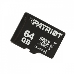 Memoria Flash Patriot PSF64GMCSDXC10, 64GB, UHS-I, MicroSDXC Clase 10, con Adaptador 