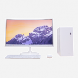 Computadora Pcdigital ELEGANCE WHITE, AMD Ryzen 3 3200G, 16GB, 128GB SSD, Wi-Fi, Zorin Os + Teclado/Mouse/Monitor de 27