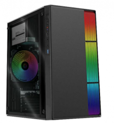 Computadora PC Gamer PC-039, AMD Ryzen 5 5500, 16GB, 500GB SSD, Wi-Fi, Windows 10 Prueba ― Tiene un golpe fuerte en una esquina y la tapa lateral de metal está descuadrada. 