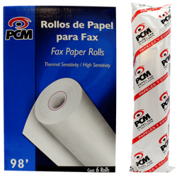 PCM Papel para Fax, 30 Metros - 6 Rollos 