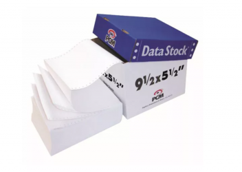 PCM Papel Stock 2 Tantos, 3000 Hojas de 9.5'' x 5.5'', Blanco 